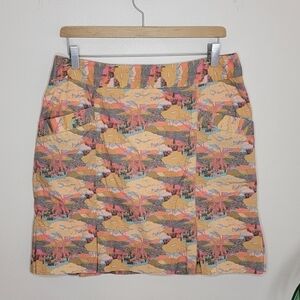 Lizzie Driver Unique Tree Forest Print Golf Skort Size 10